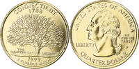 États-Unis Quarter Monnaie, Connecticut, U.S. Mint, Denver, golden -