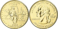 États-Unis Quarter Monnaie, U.S. Mint, Philadelphie, golden -