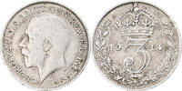 Grande-Bretagne 3 Pence George V, Argent, KM:813 -