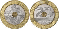 France 20 Francs Monnaie, Mont Saint Michel, Paris, Tri-Metallic -