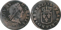 France Liard Monnaie, Louis XV, Liard à la vieille tête, Lille -