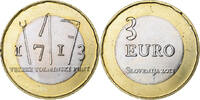 Slovénie 3 Euro Tolmin Peasant Revolt, Bimétallique, KM:108 -