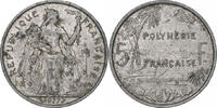 Polynésie française 5 Francs Paris, Aluminium, KM:12 -