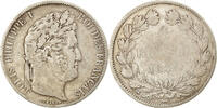 France 5 Francs Monnaie, Louis-Philippe, Strasbourg, B, Argent, KM:749.3 -