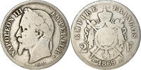 France 2 Francs Monnaie, Napoleon III, Napoléon III, Strasbourg -