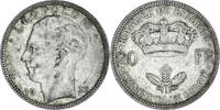 Belgique 20 Francs, 20 Frank Monnaie, Bruxelles, Argent, KM:105 -