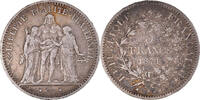 France 5 Francs Monnaie, Hercule, Paris, Argent, Gadoury:745a -