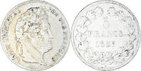 France 5 Francs Monnaie, Louis-Philippe, Lille, Argent -
