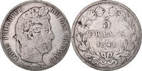 France 5 Francs Monnaie, Louis-Philippe, Rouen, Argent -
