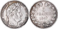 France 5 Francs Monnaie, Louis-Philippe, Paris, Argent -