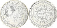 France 10 Euro Provence-Alpes-Cote d'Azur, Paris, Argent, KM:1884 -