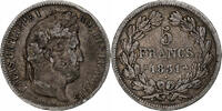 France 5 Francs Monnaie, Louis-Philippe, Rouen, Argent -