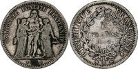 France 5 Francs Monnaie, Hercule, Strasbourg, Argent, Gadoury:683 -
