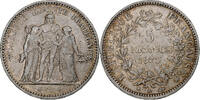 France 5 Francs Monnaie, Hercule, Paris, Argent, Gadoury:745a -