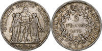 France 5 Francs Monnaie, Hercule, Bordeaux, Argent, Gadoury:745a -