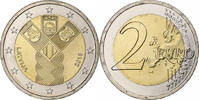 Lettonie 2 Euro 100 ans des pays baltes, Bimétallique -