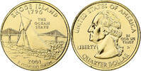 États-Unis Quarter Rhode Island, golden, Cupro-nickel -