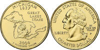 États-Unis Quarter Michigan, U.S. Mint, Philadelphie, golden -
