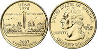 États-Unis Quarter Utah, U.S. Mint, Denver, golden, Cupronickel -