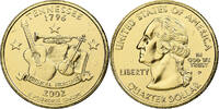 États-Unis Quarter Tennessee, U.S. Mint, golden, Cupronickel plaqué -
