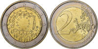 Finlande 2 Euro 30 ans Drapeau européen, Bimétallique, KM:New -