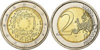 Italie 2 Euro 30 ans Drapeau européen, Bimétallique, KM:New -