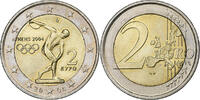Grèce 2 Euro Athènes, Bimétallique, KM:188 -