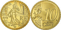 France 10 Euro Cent Paris, Laiton, KM:1410 -