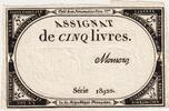 France 5 Livres 10 brumaire de l'an 2 - (31 octobre 1793), 18920 -