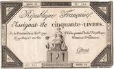 France 50 Livres 1792-12-14, 28 -