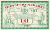 France 10 Francs ND(1930-1940), Au Confort moderne, Nice -
