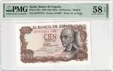 100 Pesetas 1970 (1974) Spanien 1970-11-17, PMG AU 58 EPQ