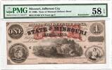 États confédérés d'Amérique 1 Dollar Missouri, Remainder, PMG -