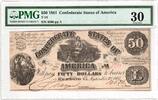 États confédérés d'Amérique 50 Dollars 1861-09-02, PMG -