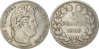 France 5 Francs Monnaie, Louis-Philippe, Rouen, Argent -