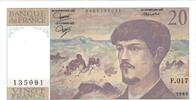 France 20 Francs Debussy, F.017, Fayette:F66.07.A17, KM:151a -