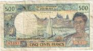 Tahiti 500 Francs Billet, KM:25d -