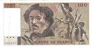 France 100 Francs Delacroix, J.260, Fayette:69ter.1a, KM:154h -