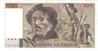 France 100 Francs Delacroix, J.260, Fayette:69ter.1a, KM:154h -