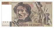 France 100 Francs Delacroix, J.260, Fayette:69ter.1a, KM:154h -