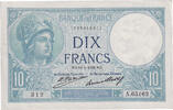 France 10 Francs Minerve, A.65162, Fayette:6.16, KM:73d -