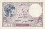 France 5 Francs Violet, C.50544, Fayette:3.16, KM:72d -