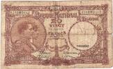 Belgique 20 Francs Billet, 1940, KM:111 -