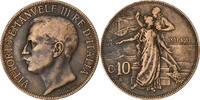 Italie 10 Centesimi Vittorio Emanuele III, Rome, Bronze, KM:51 -
