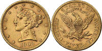 États-Unis $5, Half Eagle Coronet Head, San Francisco, Or, KM:101 -