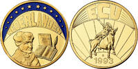 Pays-Bas Médaille Ecu Europa, Copper Gilt -