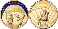 Belgique Médaille Ecu Europa, Copper Gilt -