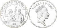 Tokelau 5 Dollars Élisabeth II, BE, Argent -