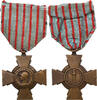 France Medaille Croix du Combattant, WAR, Très bon état, Bronze, 36 -
