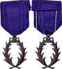 France Medaille Ordre des Palmes Académiques, Non circulé, Bronze argenté -